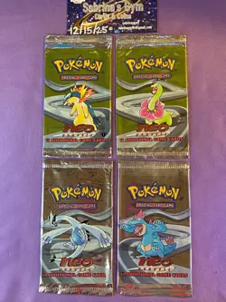 Empty Neo Genesis complete artwork Pokemon Card Opened Packs - Image 1