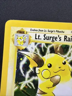 Lt. Surge's Raichu 11/132 Gym Challenge Pokemon Card WOTC Vintage Holo Rare - LP - Image 2