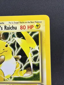 Lt. Surge's Raichu 11/132 Gym Challenge Pokemon Card WOTC Vintage Holo Rare - LP - Image 3