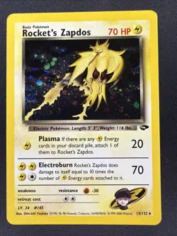 Rocket's Zapdos 15/132 Gym Challenge Holo Wotc Pokemon Card. - Image 1