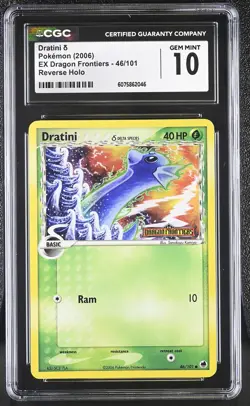 CGC 10 Dratini EX Dragon Frontiers 46/101 Reverse Holo STAMPED Pokemon Card - Image 1