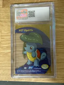 2000 Topps Pokemon Series 2 Squirtle Clear Card #07 PC4 CGC 8 - Image 2