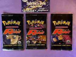 Empty 1st Edition Team Rocket x3 Artwork Pokemon Card Opened Packs - Image 1