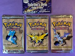 Empty 1st Edition Fossil Complete Artwork Pokemon Card Opened Packs 1999 WoTC - Image 1
