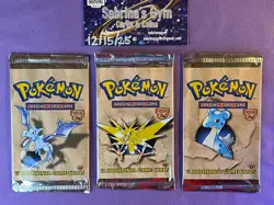 Empty 1st Edition Fossil Complete Artwork Pokemon Card Opened Packs 1999 WoTC - Image 1