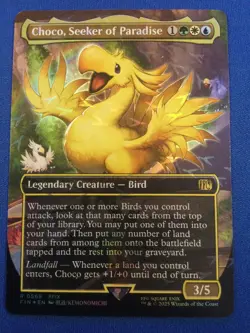 Choco, Seeker of Paradise Final Fantasy MTG chocobo track Borderless FOIL - NM - Image 1