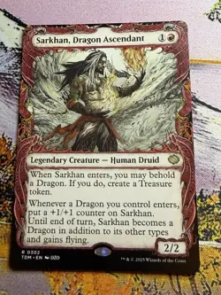 Sarkhan, Dragon Ascendant (#302) - Showcase TDM NM MTG - Image 1