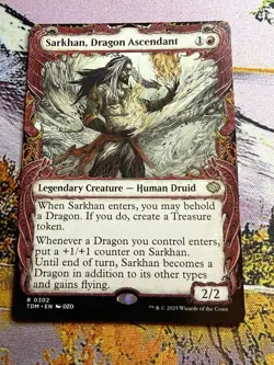 Sarkhan, Dragon Ascendant (#302) - Showcase TDM NM MTG - Image 4