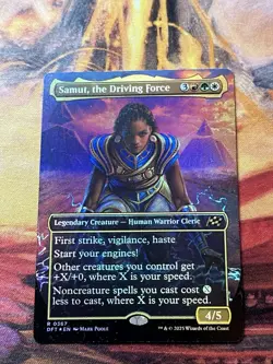 MTG Samut, the Driving Force (Borderless) [Aetherdrift] Near Mint Foil​ - Image 2