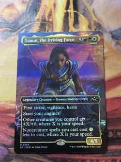 MTG Samut, the Driving Force (Borderless) [Aetherdrift] Near Mint Foil​ - Image 3