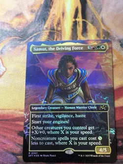 MTG Samut, the Driving Force (Borderless) [Aetherdrift] Near Mint Foil​ - Image 4