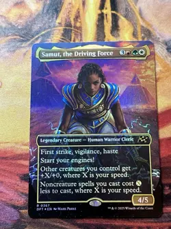 MTG Samut, the Driving Force (Borderless) [Aetherdrift] Near Mint Foil​ - Image 5