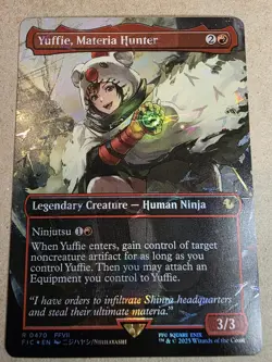 Yuffie, Materia Hunter - #470 (Borderless) (Chocobo Track Foil) - Mtg - Image 1