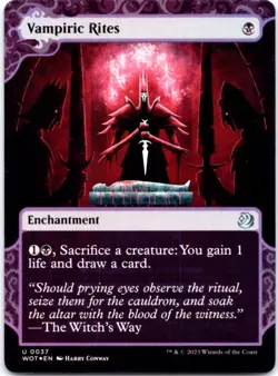 Vampiric Rites - FOIL - Wilds of Eldraine: Enchanting Tales - 37 NM - Image 1