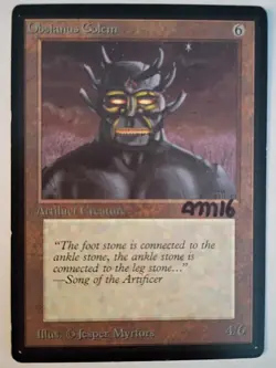 Magic The Gathering - 1x Signed Obsianus Golem (mtg) Beta - Image 1