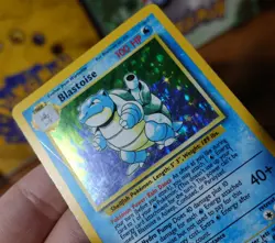 Blastoise 2/102 Stage Error Misprint Base Set Unlimited Pokemon Card Played - Image 4