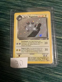 Dark Magneton 11/82 - Holo Rare - Pokemon TCG - Team Rocket Swirl - Image 1