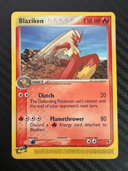 Pokemon TCG Blaziken 15/109 Ruby and Sapphire Regular Rare LP - Image 1