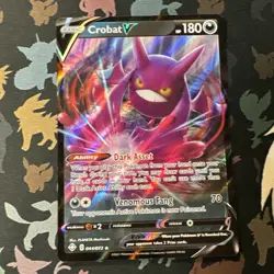 Pokemon TCG Crobat V 044/072 Shining Fates Holo - Image 1