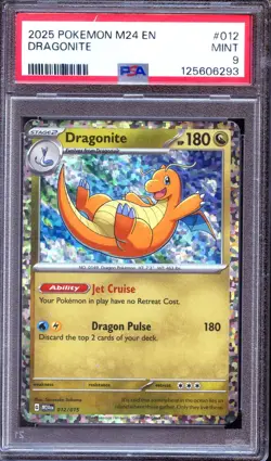 PSA 9 - Dragonite 012/015 2025 McDonald's Holo Promo - Japanese Pokemon - Image 1