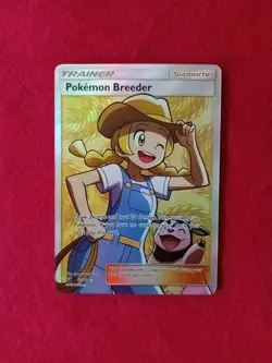 Pokemon Breeder 73/73 - SM Shining Legends - Full Art Trainer Ultra Rare NM/MINT - Image 1