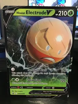 Hisuian Electrode V SWSH294 Jumbo Pokemon Black Star Promo - Image 1