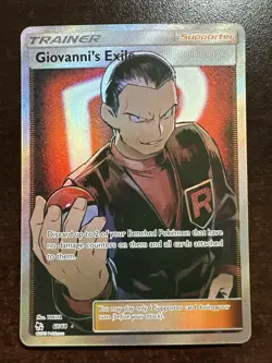 Giovanni’s Exile 67/68 NM Pokemon TCG Hidden Fates Full Art - Image 1