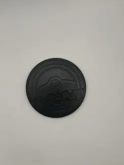 Pokemon TCG Lycanroc Coin Jumbo Orange - Image 2