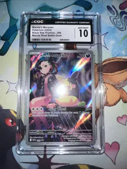 CGC 10 Marnie's Morpeko SVP 206 Black Star Promo Marnie Battle Deck Pokemon - Image 1