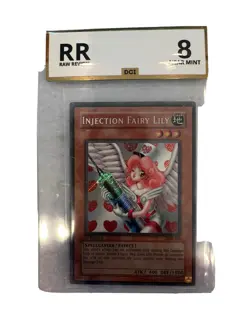 Yugioh! PSA 8 2003 Injection Fairy Lily LOD 100 Secret Rare 1st Edition - Image 1