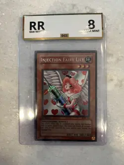 Yugioh! PSA 8 2003 Injection Fairy Lily LOD 100 Secret Rare 1st Edition - Image 2
