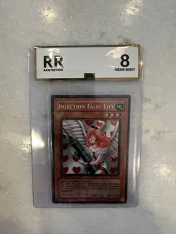 Yugioh! PSA 8 2003 Injection Fairy Lily LOD 100 Secret Rare 1st Edition - Image 4