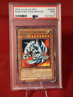 BLUE-EYES TOON DRAGON- Yu-Gi-OH! - RARE - RP01-EN050-PSA 9 MINT - Image 3