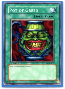 Pot of Greed - SD2-EN017 - 1st Edition - English - Lightly Played - YuGiOh - Image 1
