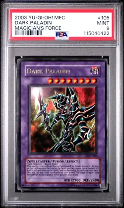 2003 Yu-Gi-Oh! Dark Paladin Magician's Force MFC Unlimited Ultra Rare PSA 9 - Image 1