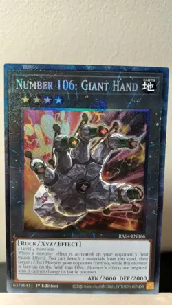 Number 106: Giant Hand 1st Edition [NM] - Yu-Gi-Oh! RA04 [Prismatic Collector's] - Image 1