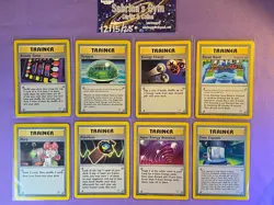 Neo Genesis Rare Trainer Complete Set Mary, Ecogym, Pokegear + Pokemon Cards - Image 1