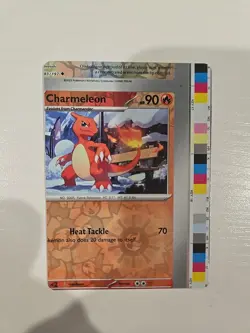 MISCUT ERROR COLOR BAR Charmeleon - Uncommon Pokemon Card - Near Mint/VLP - Image 1