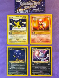 Elekid Magby Murkrow Sneasel Neo Genesis Rare Pokemon Cards - Image 1