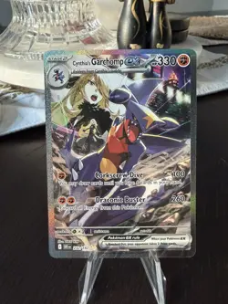 Pokemon TCG Cynthia's Garchomp EX Holo Card 232/182 Sv10: Destined Rivals MINT - Image 1