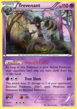 Trevenant - 55/146 - Pokemon XY Base Set Holo Rare Card - Image 1