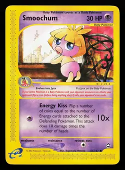 Smoochum 61/147 Uncommon Aquapolis Pokemon Card - Image 1