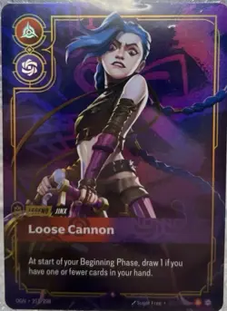 Riftbound Loose Cannon English Jinx Legend card 251/298 FULL ART FOIL - Image 1