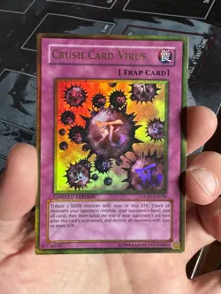 Yugioh Crush Card Virus Limited Edition Gold Ultra Rare GLD1-EN038 LP/VMP - Image 1