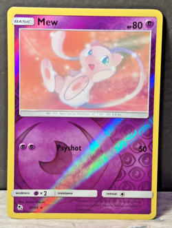 Pokemon Mew 32/68 Hidden Fates Reverse Holo Pokemon TCG NM-Mint Rare Card - Image 1