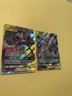 Pokemon TCG Mewtwo & Mew GX Sm191 & Mewtwo & Mew Gx 71/236 NM Tag Team Cards - Image 2