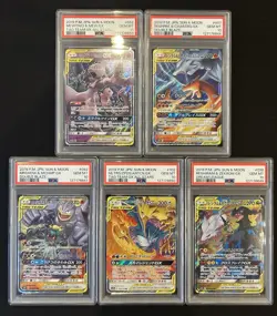 PSA 10 Pokemon Card Game Japanese Tag Team GX RR 5 Card Set Bulk Holo - Image 1