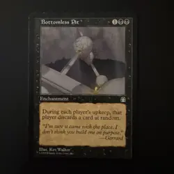 Magic The Gathering Stronghold Bottomless Pit # Lightly played - Image 1