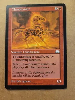 Magic MTG Weatherlight Thundermare Red Rare English 1997 MP BULK DISCOUNT - Image 1