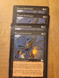 4x Abyssal Gatekeeper Weatherlight MTG Magic Playset Black 1997 x 4 - Image 1